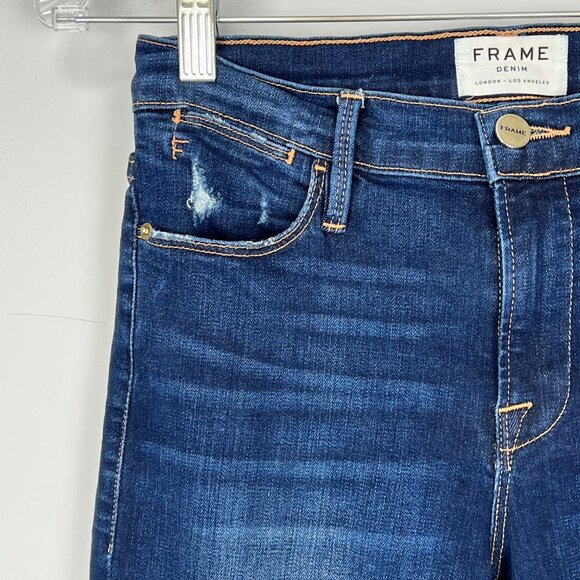 Frame Denim Womens Le High Rivet Ankle Straight Leg Jeans Mano Wash size 25 - Picture 5 of 15